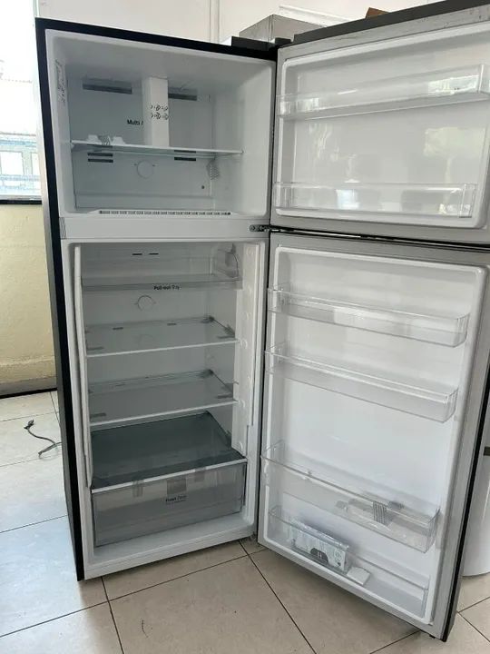 Kit: Geladeira LG 395L (110v) + Fogão 5 bocas Dako mesa de vidro - Foto 4