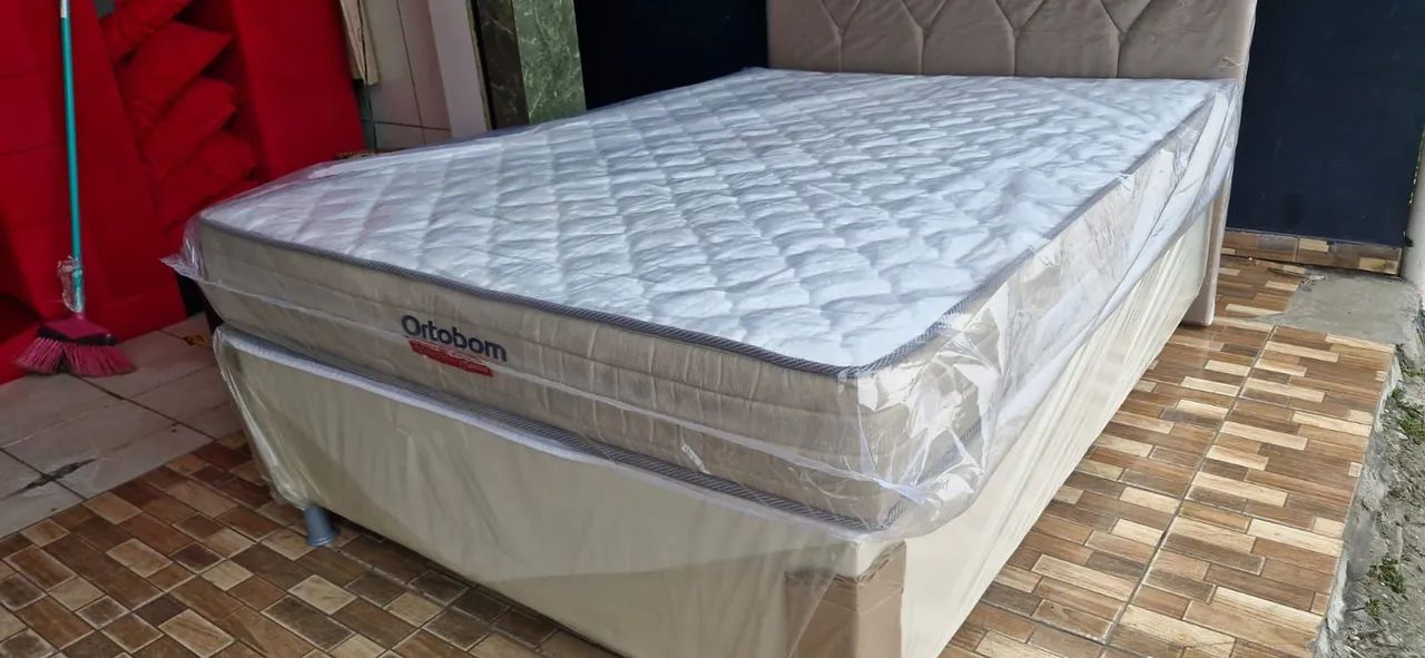 Promoção Camas casal espuma D60 colchão com base 