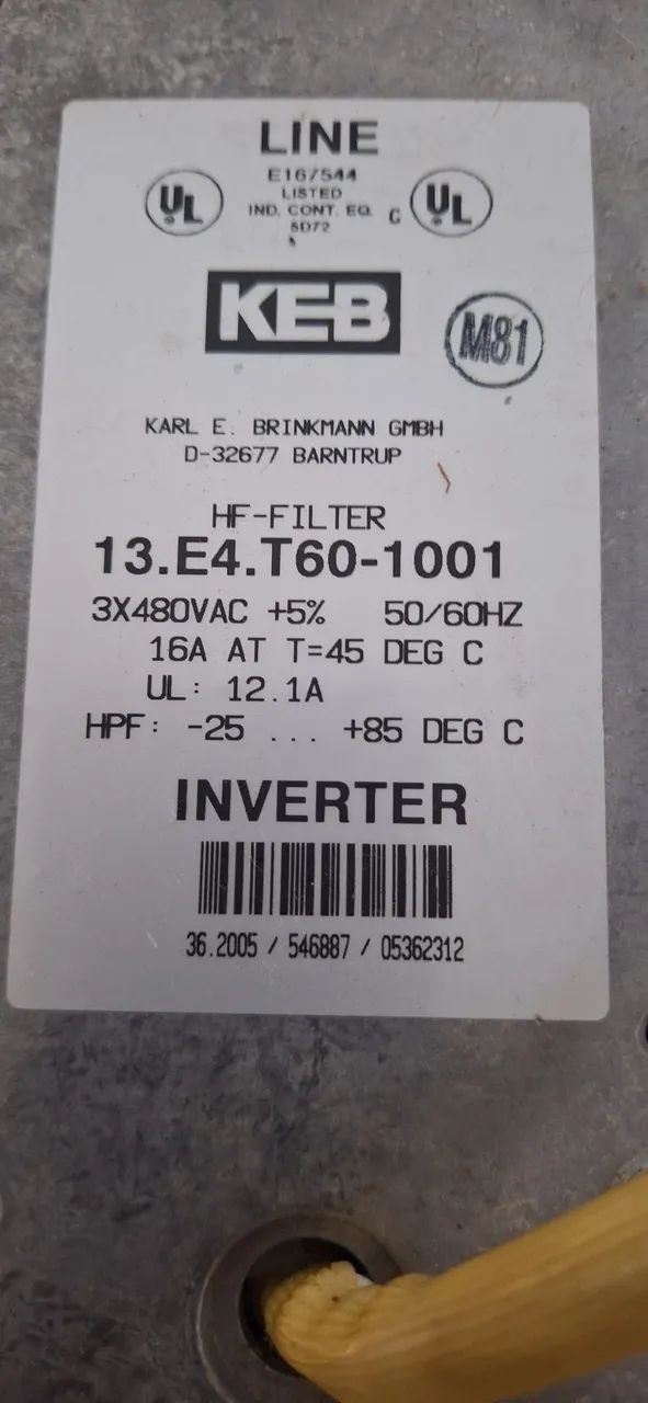 Filtro hf para inversor de frequência keb f4. - Foto 2