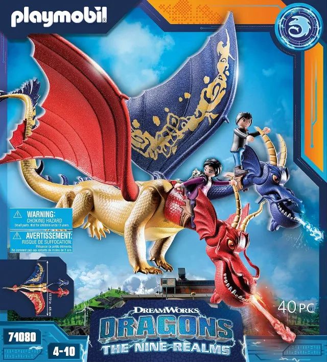 Playmobil Dragons The Nine Realms Wu & Wei & Jun Dragões 71080 Como treinar seu dragão - Foto 2
