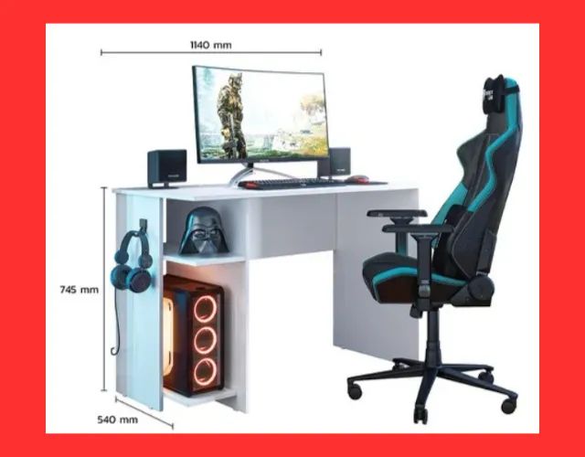 Escrivaninha Mesa Gamer 100% MDP MATERIAL DE EXELENTE QUALIDADE (ENTREGAS EM ATÉ 24h) - Foto 2