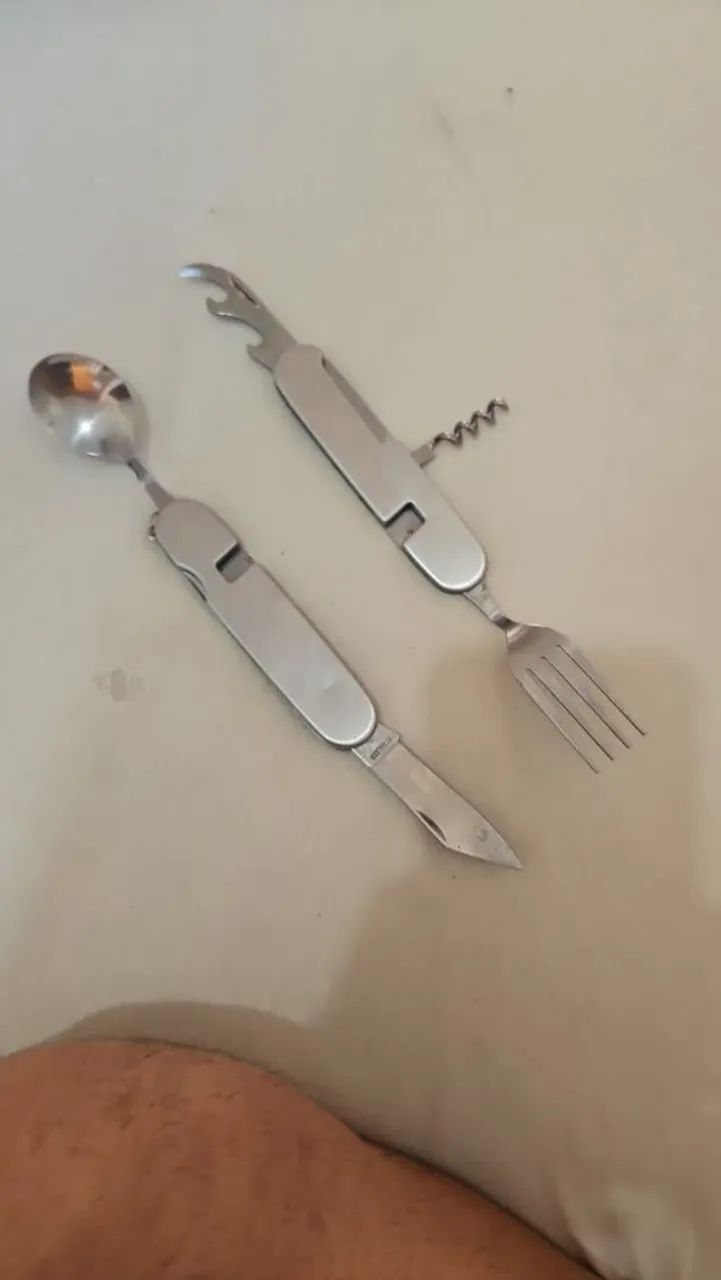 Kit Talheres Dobráveis para Camping - Foto 2