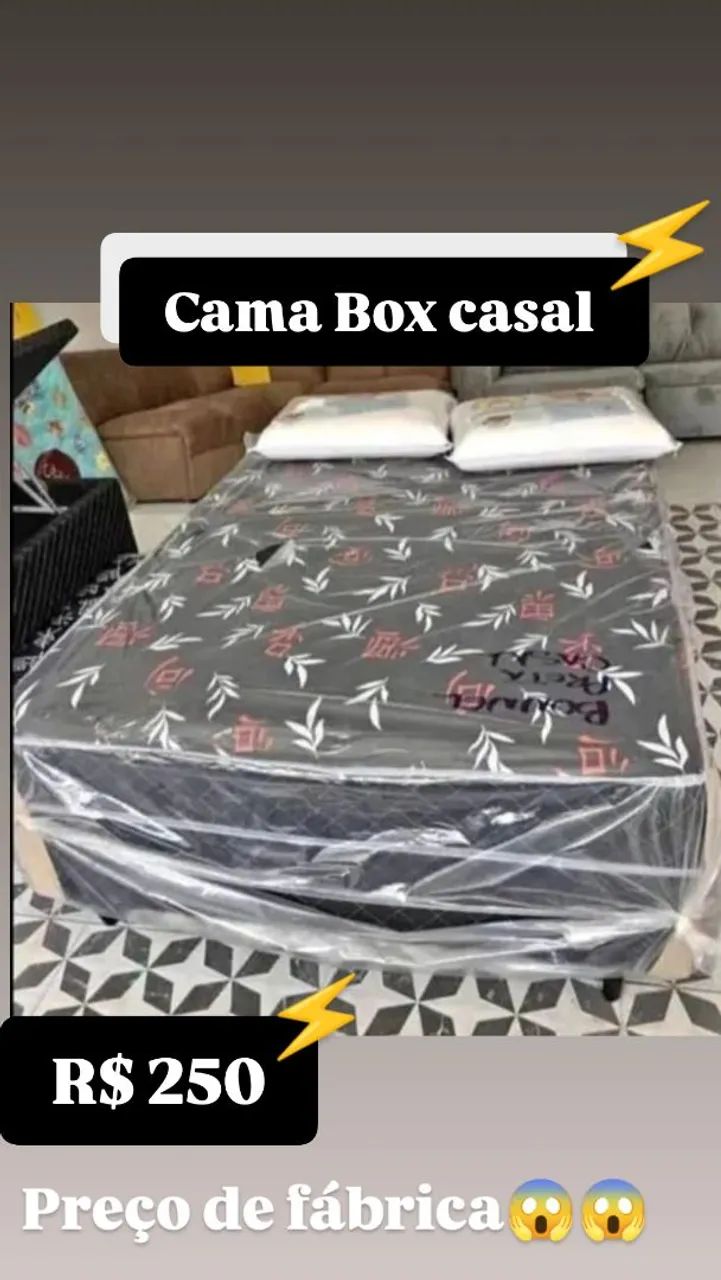 Cama Box Casal - R$250 - Preço de Fábrica