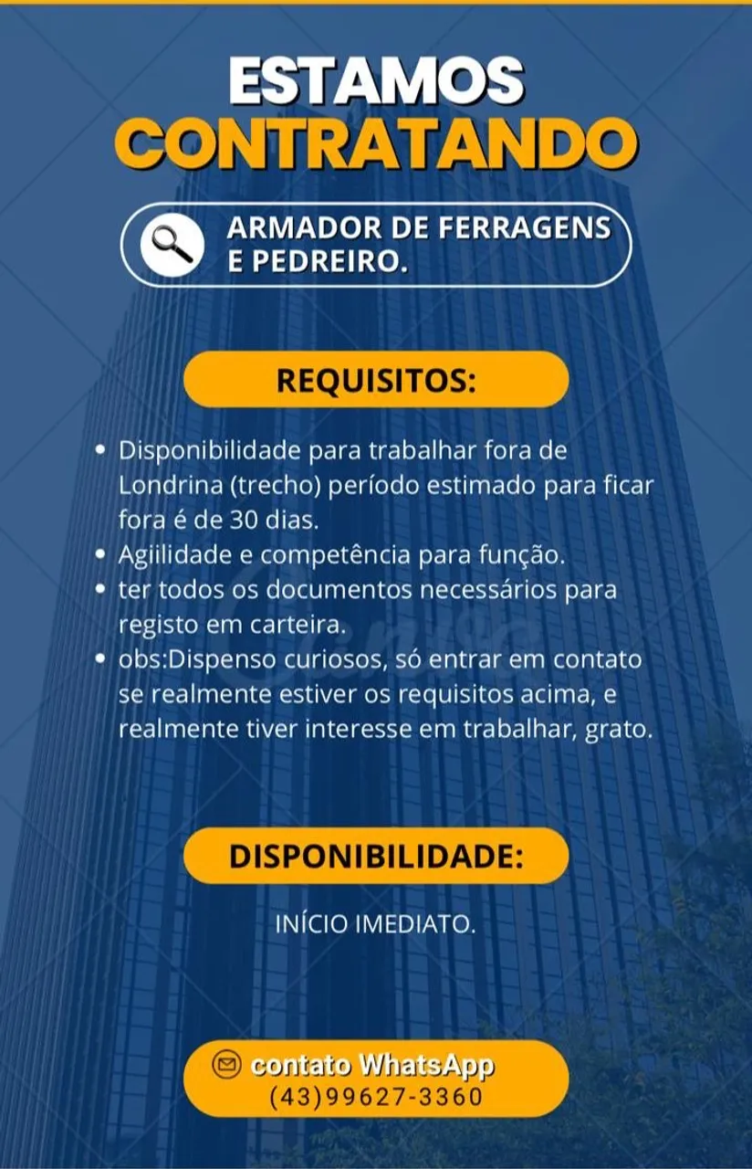 Vagas de emprego