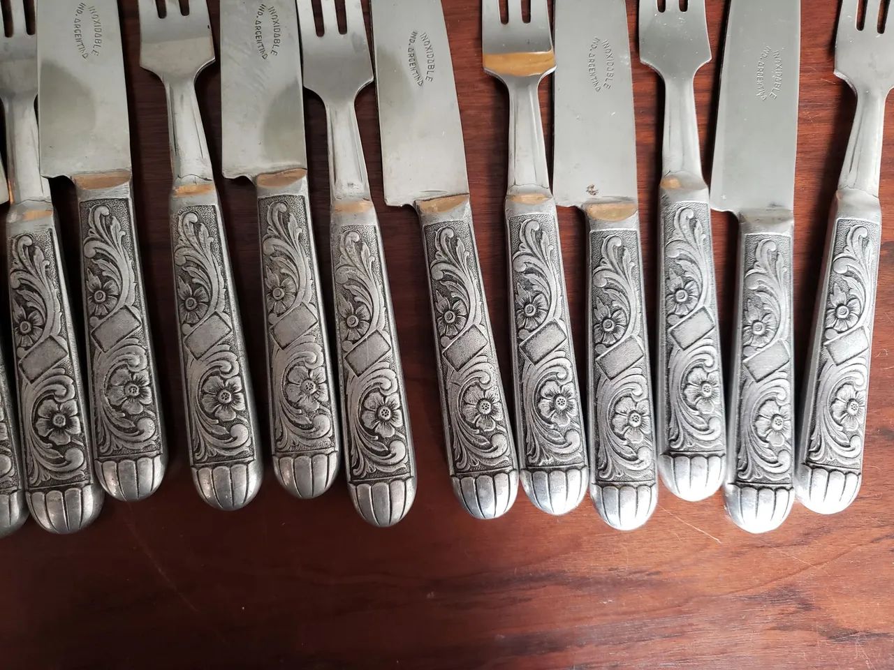 Jogo antigo talheres para carne Argentina  - Foto 6