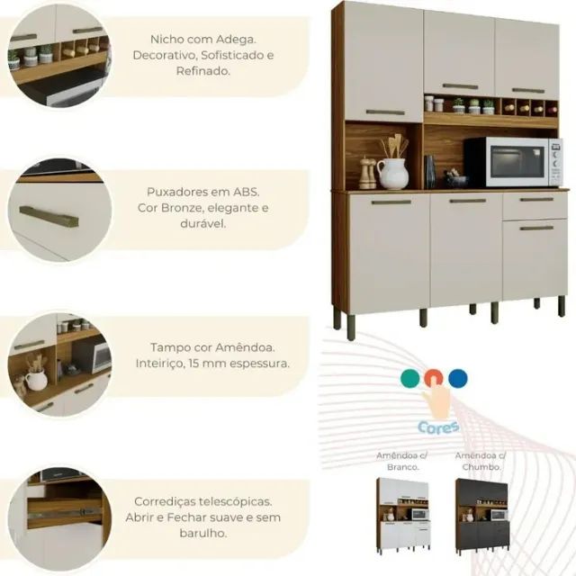 ?Cozinha Mais Prática: Armário 100% MDF com Design Compacto em Super Oferta!? - Foto 5