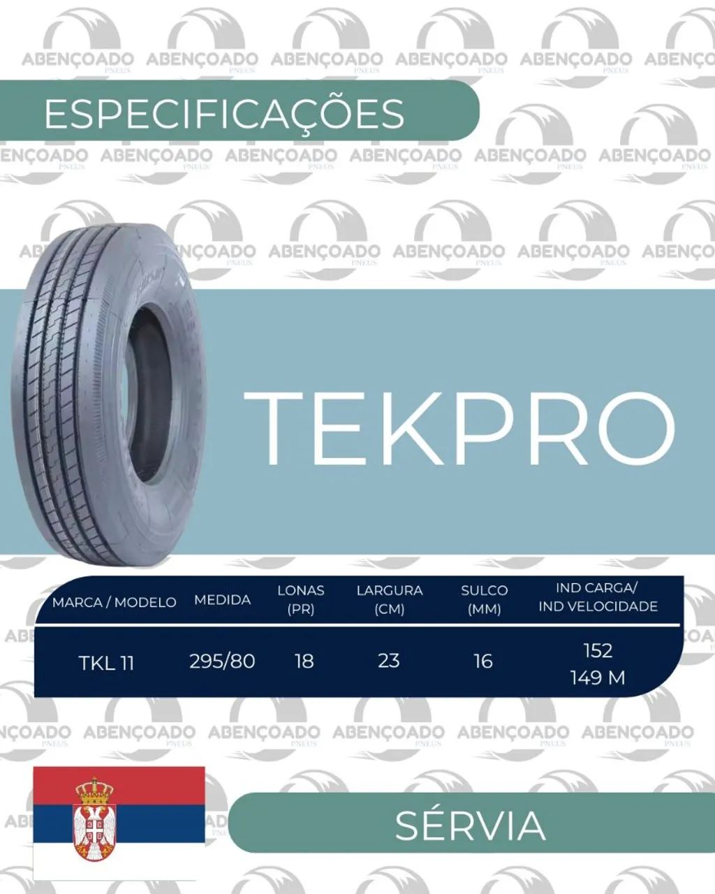 Pneu Tek Pro 295/80R22.5 TKL11 - Novo, Pronto para Rodar! - Foto 5