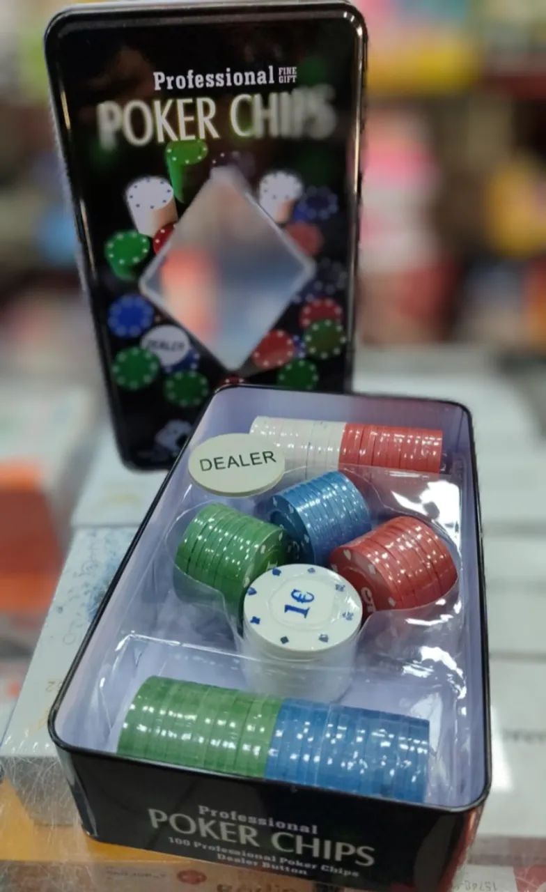 Fichas De Poker Kit Com 100 Fichas