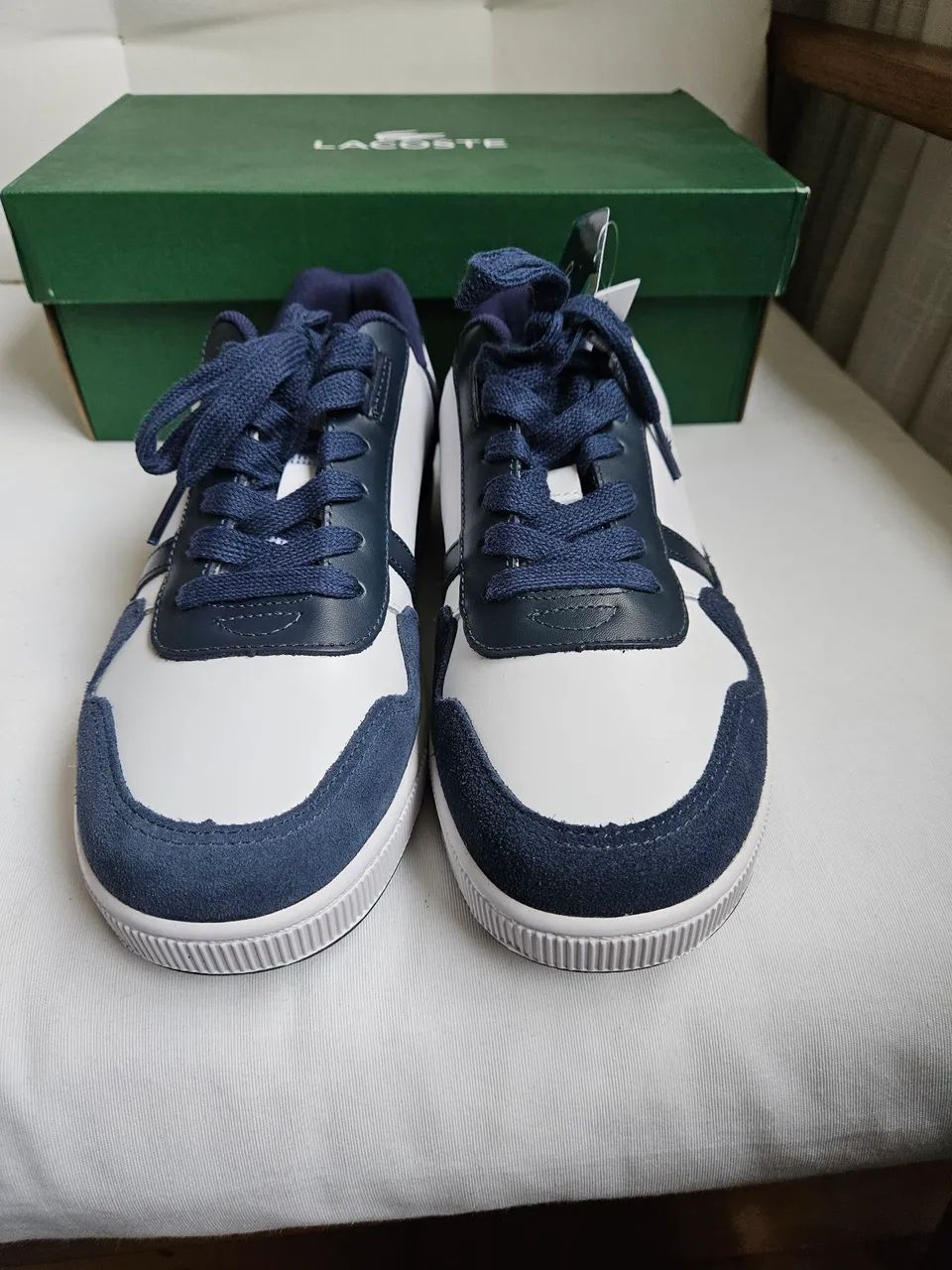 tênis lacoste t-clip azul marinho e branco (no 40)-novo - Calçados