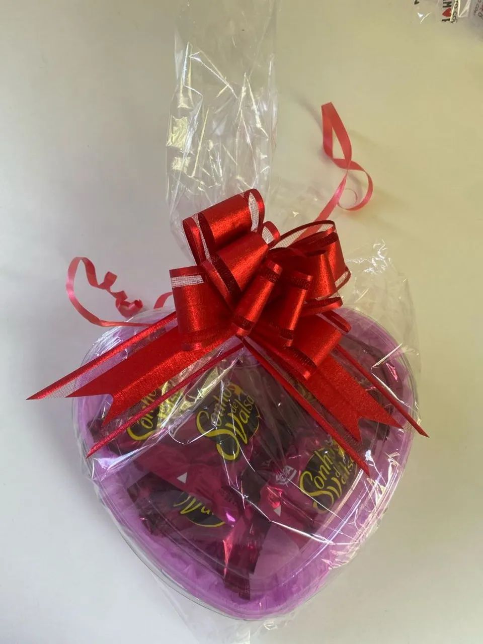 Caixa de bombons em formato de coração