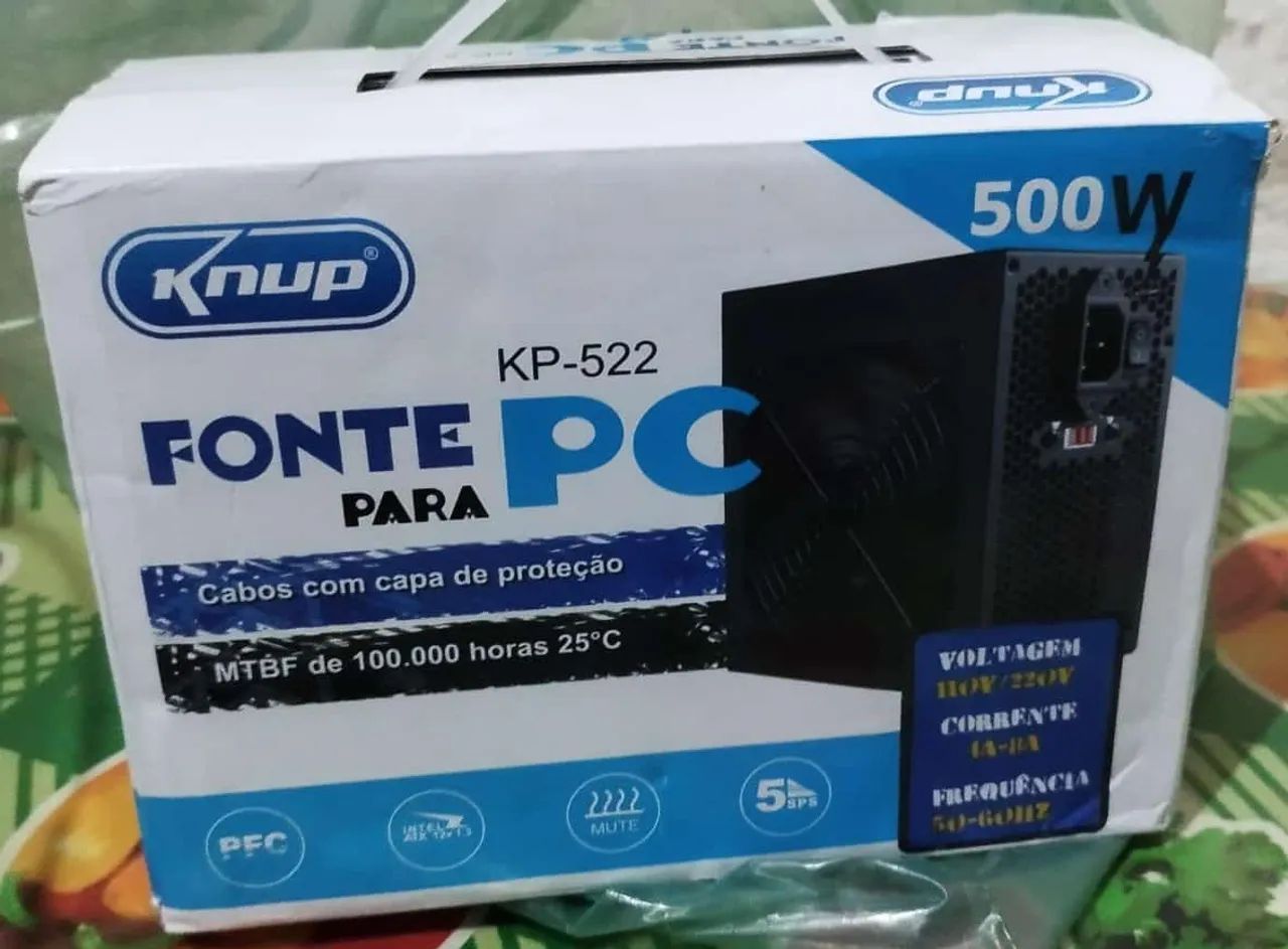 Fonte de PC Knup 500W KP-522 - Foto 3