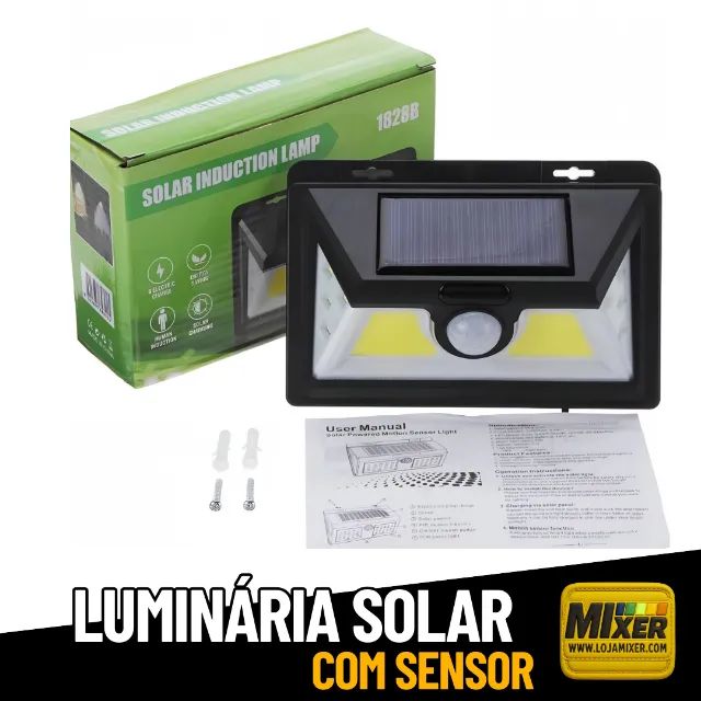 Luminária Solar 52 Leds com Sensor de Presença  _ CS448 - Foto 2
