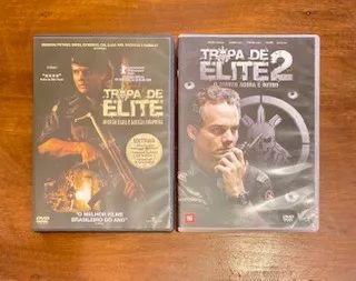 DVDs dos Filmes Tropa de Elite 1 e 2