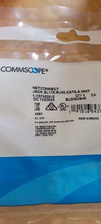Conector RJ45 Cat 6a - Commscope 568A/B - Novo - Conectividade e ...