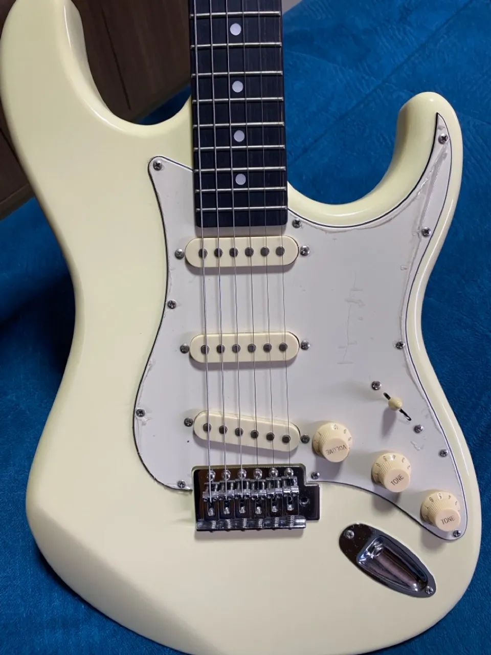 Guitarra elétrica Olympic white MG-30 Memphis - Foto 5