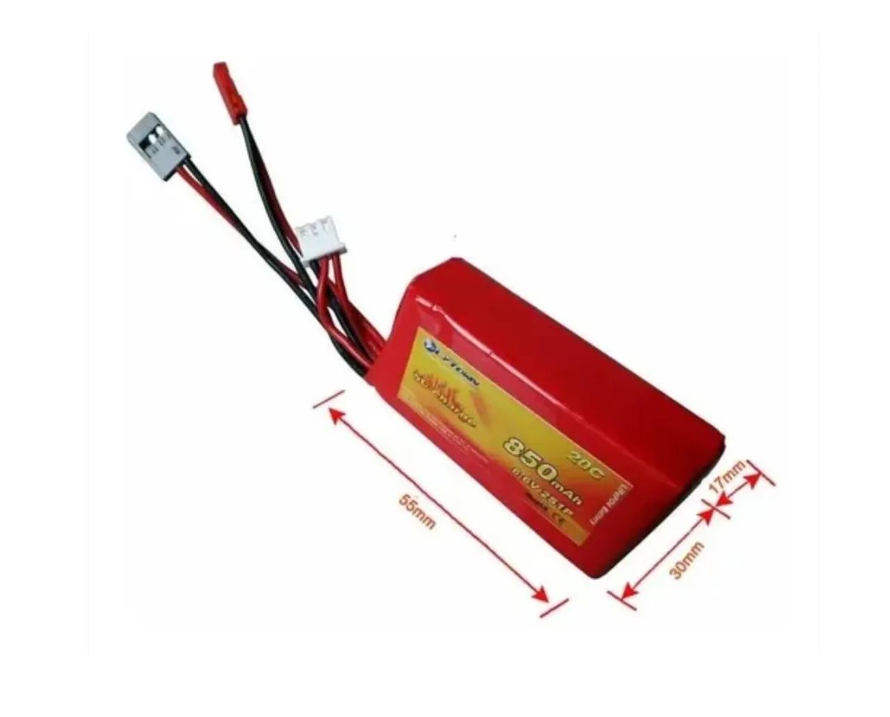 Bateria Life 850mah 6.6v 20c - Zerada! 