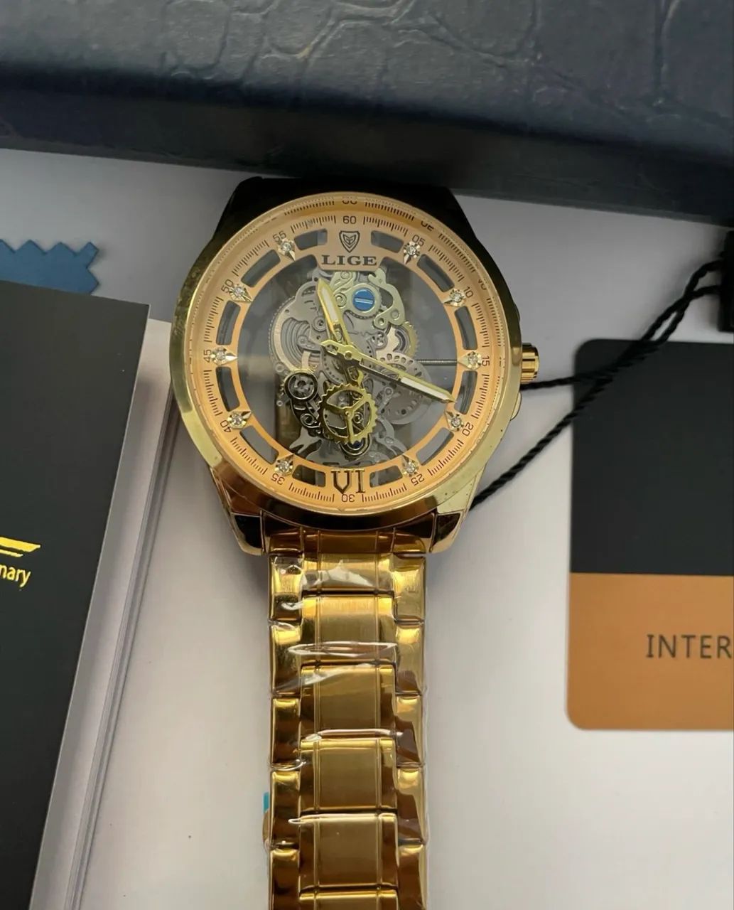 Relógio lige dourado  - Foto 4