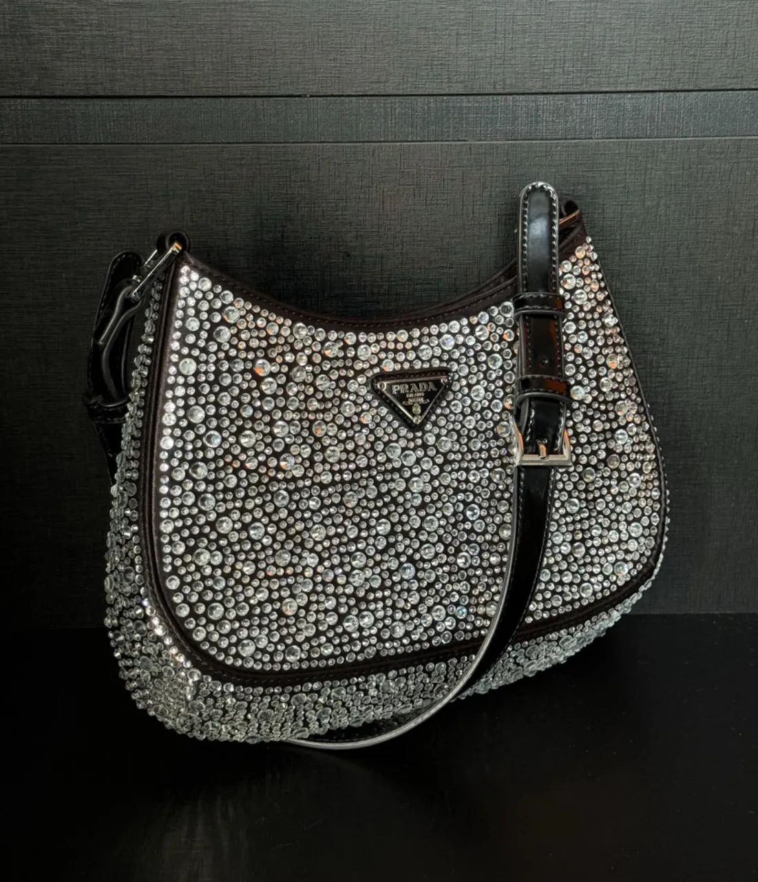 Bolsa Prada Cleo com cristais 64319606426115120