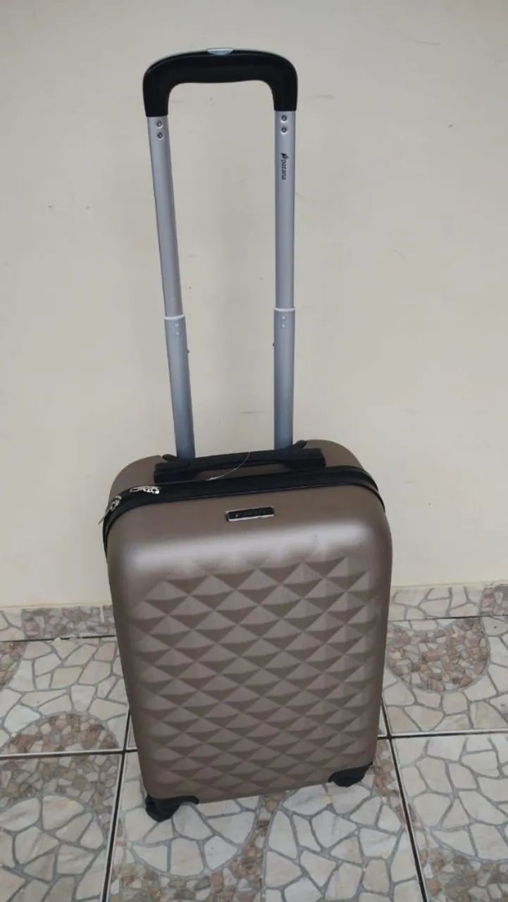 Mala de Viagem Pequena Bege 10kg - Foto 3