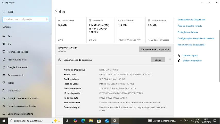 Computador Core i5 - SSD 240gb - 16gb RAM - Foto 4