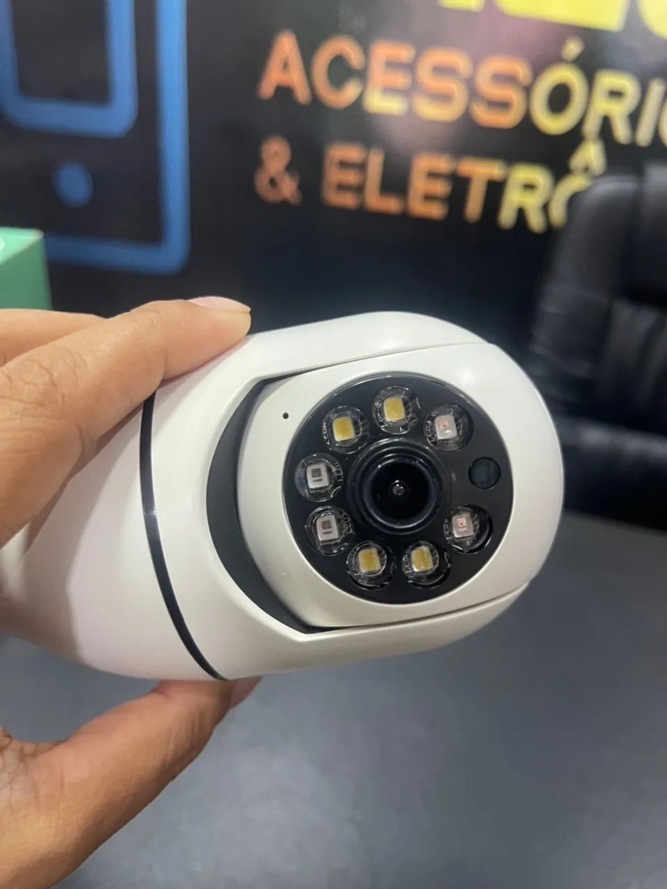 Câmera Ip Lâmpada Wi-Fi Full Hd Visão Noturna - Interna nova Fazemos Entregas  - Foto 5