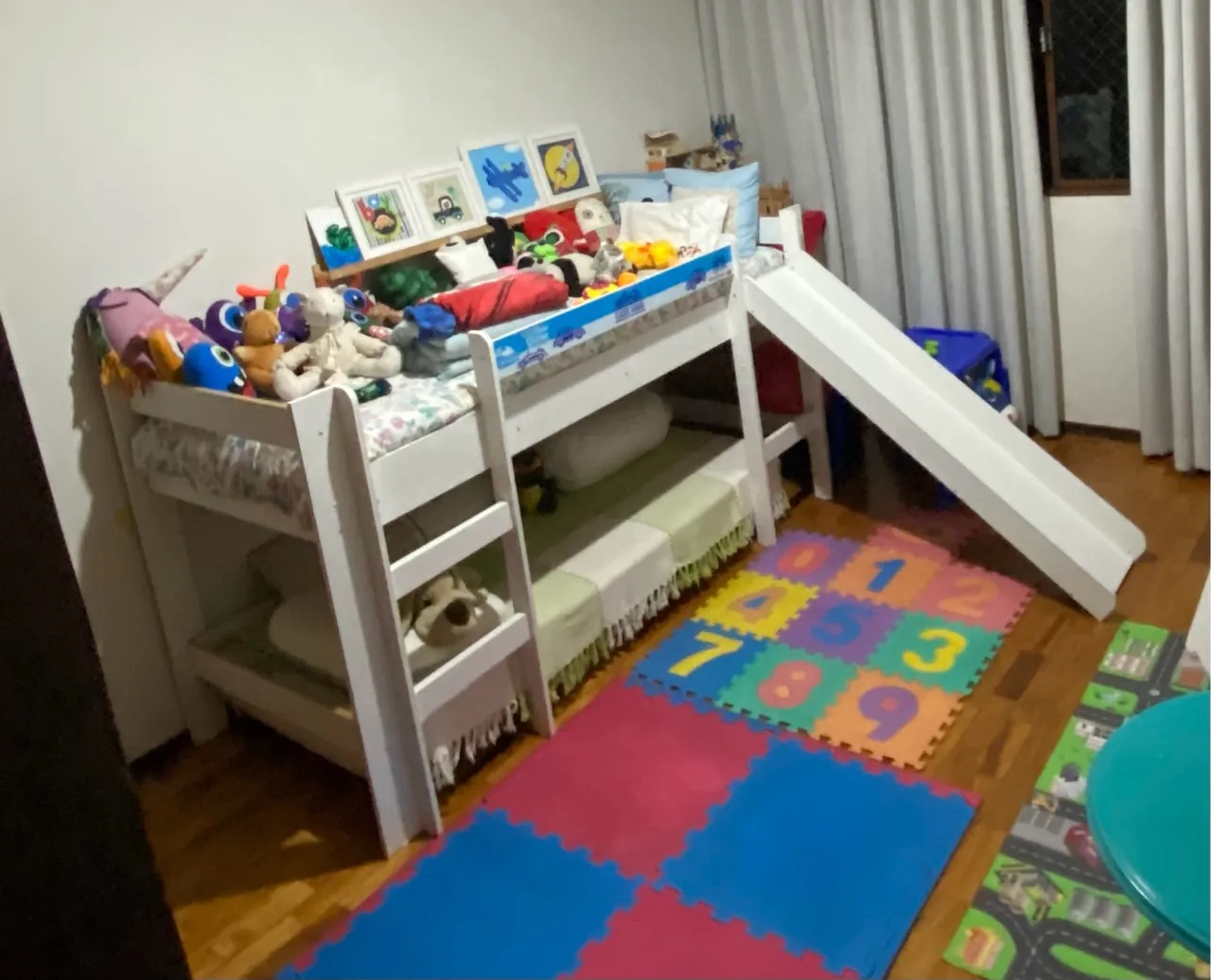 Beliche Infantil com Cama e Escorregador