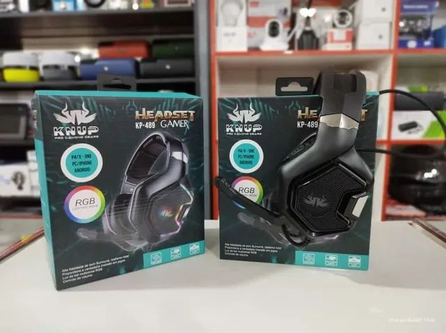 Headset Knup Kp-489 Rgb 7.1 Pc Xbox Cor Preto, entregamos e ac. cartões - Foto 2