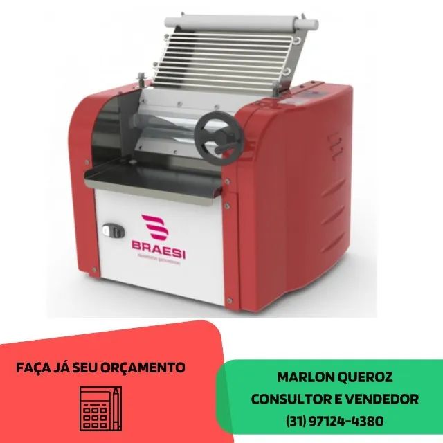 Cilindro de Massas Braesi 30CM Bivolt