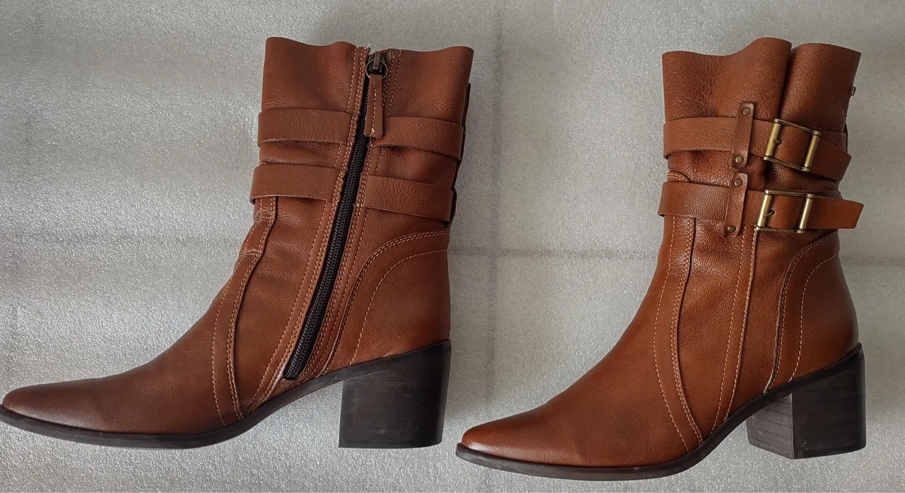 Botas Femininas de Couro Marrom - Elegância em Cada Passo