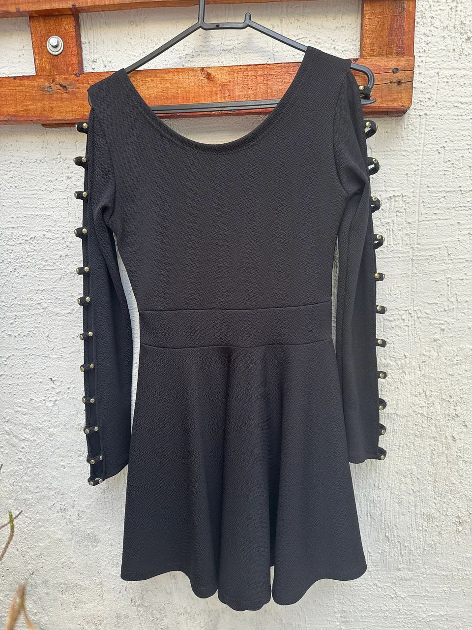 Vestido preto manga comprida - Foto 2