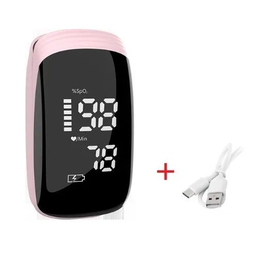 Oxímetro rosa com cabo USB + brinde - Foto 3