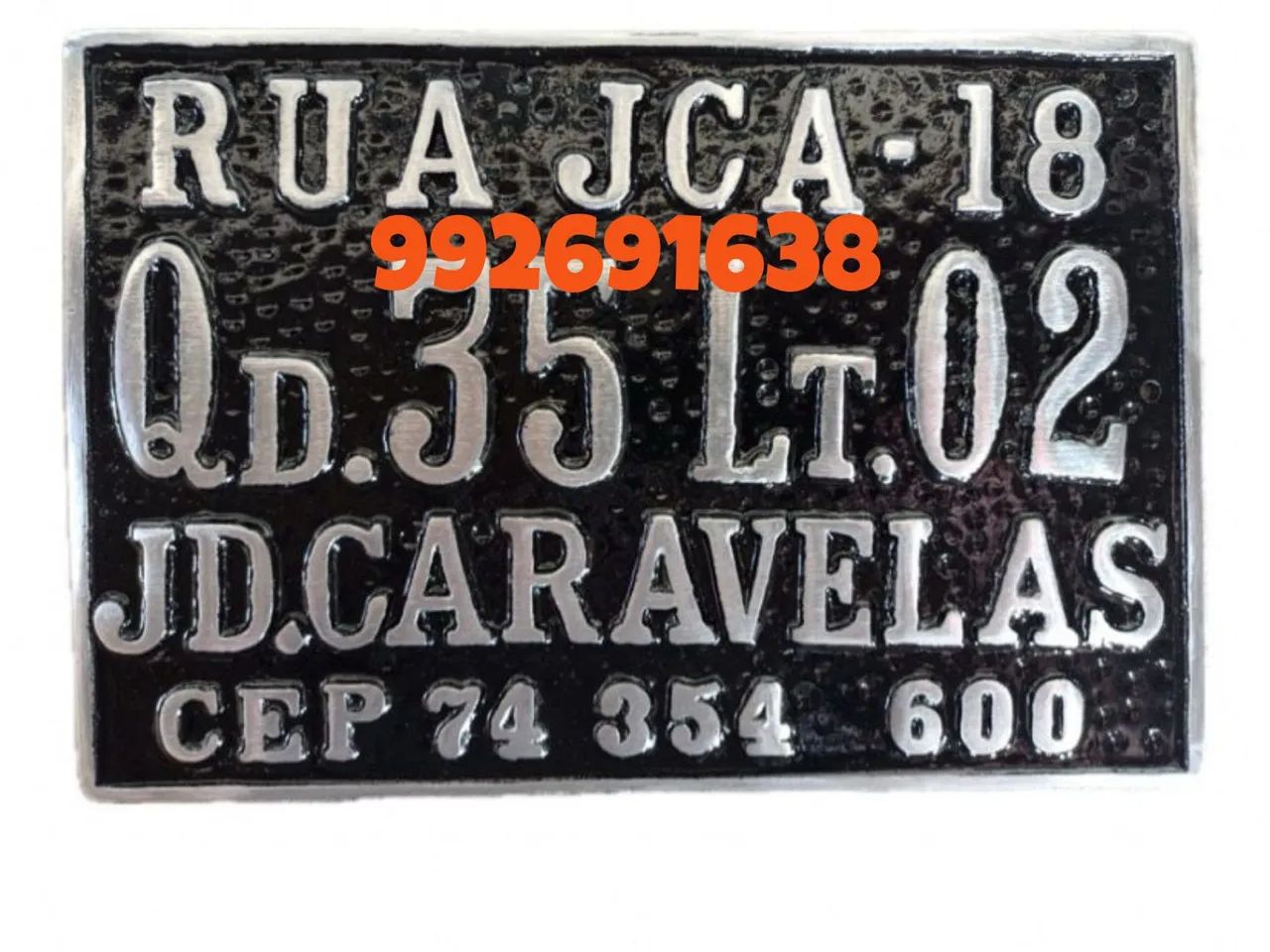 Placa de endereço em alumínio e vidro temperado  - Foto 4
