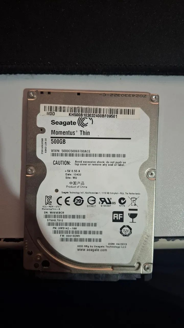HD Seagate Momentus Thin 500GB