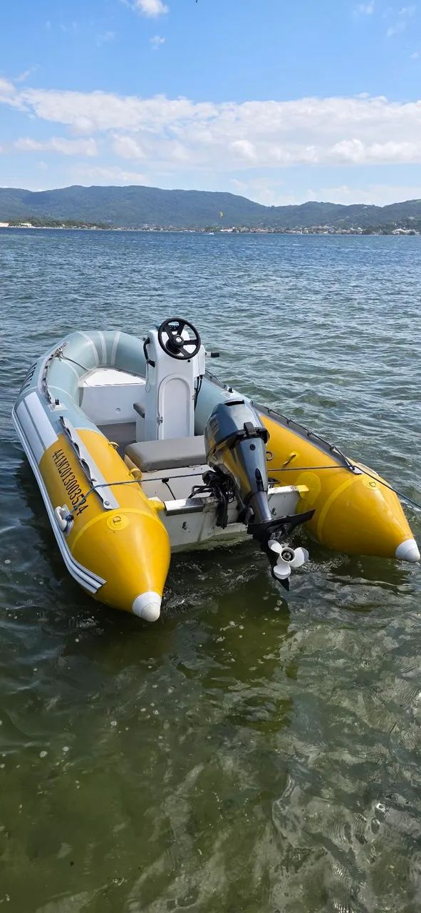 Barco Inflável 4,20m com Motor Yamaha 20HP + Carreta - Pronto para o Lazer!! - Foto 9
