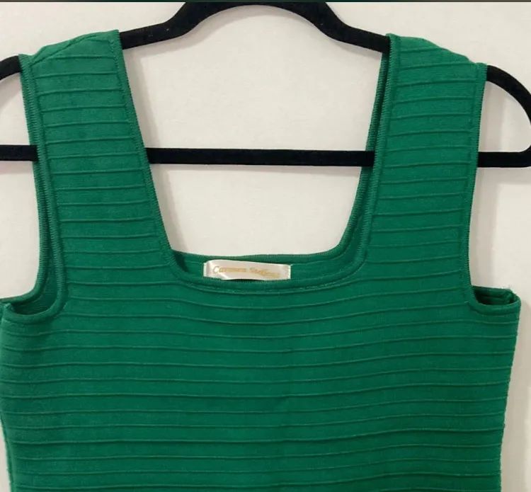Vestido bandagem verde Carmen Steffens - Foto 4