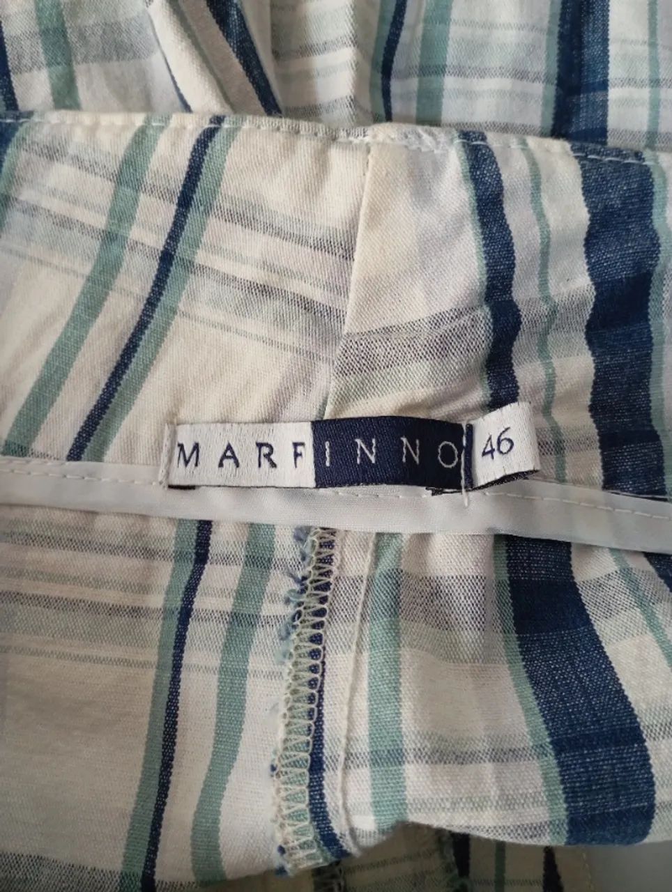 bermuda listrada marfinno com cinto masculina 46 - Foto 5