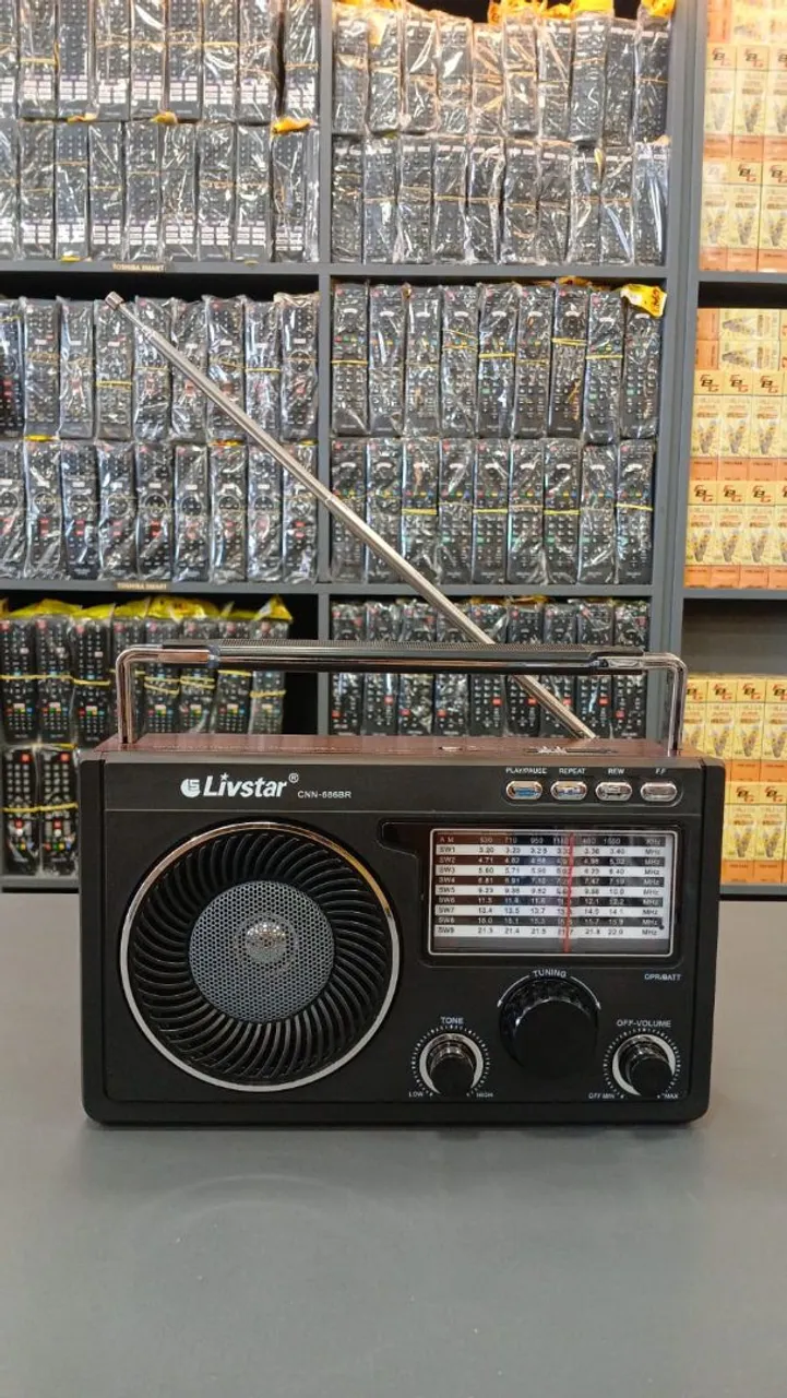 Rádio AM/FM Portátil Livstar CNN-6568BR