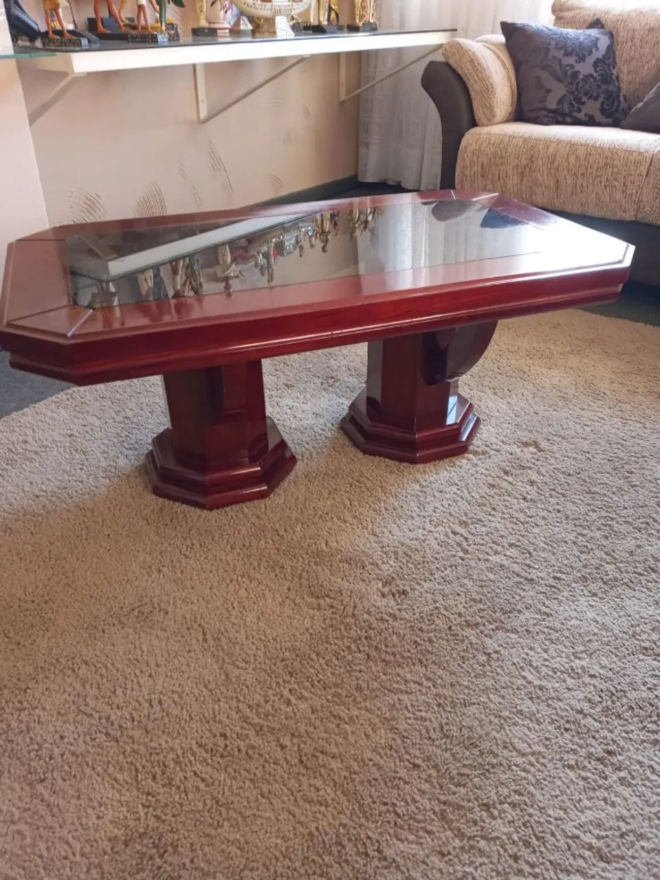 mesa de centro madeira com vidro ( nao trocamos ) - Foto 4