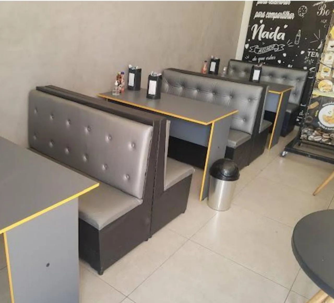5 Sofás bancos lanchonete cafeteria restaurante bar