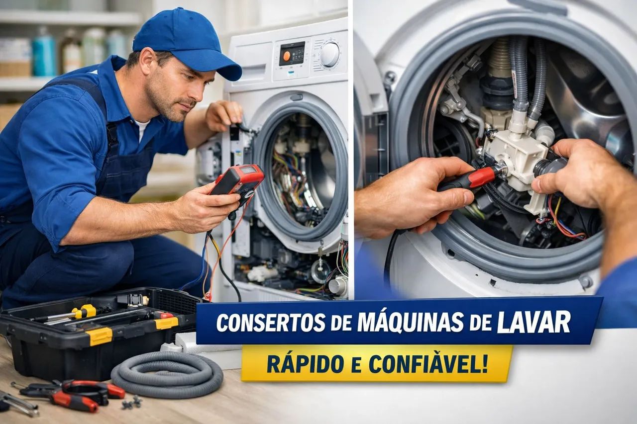 Conserto de máquina de lavar.