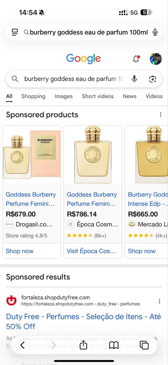 Perfume original Burberry goddes eau de parfum 