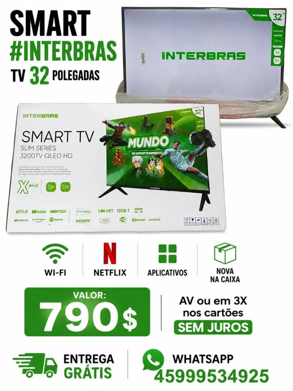 Tv 32 polegadas nova com garantia 