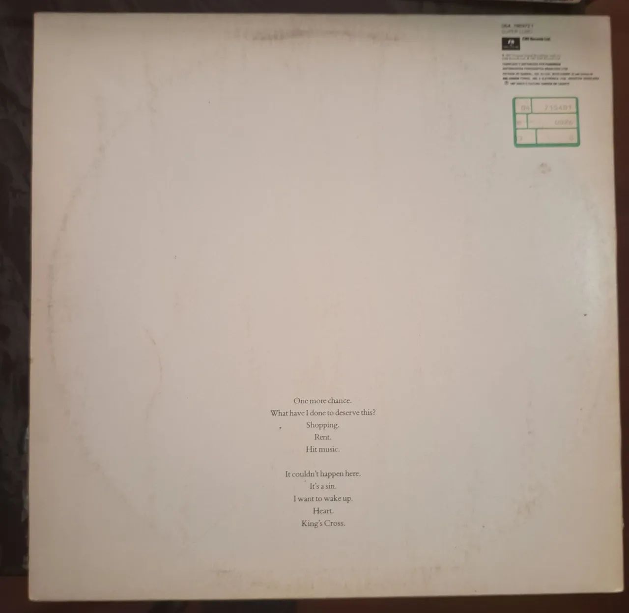 Pet Shop Boys - Actually vinil - Foto 2