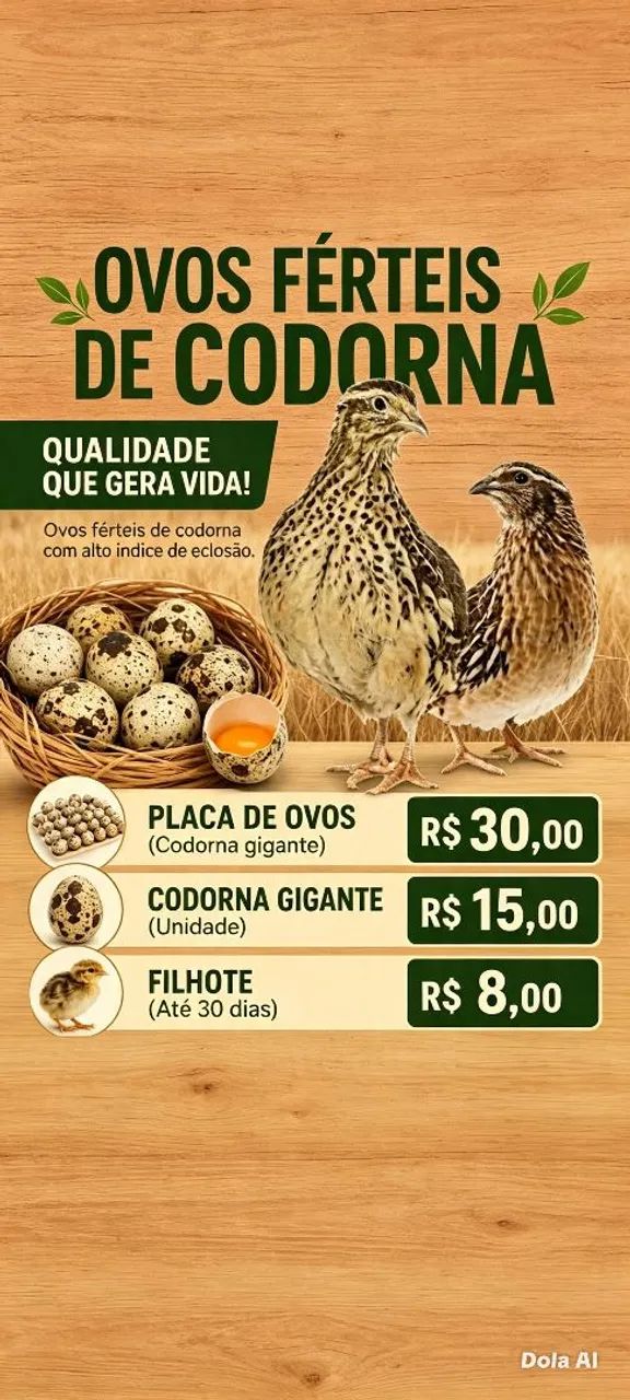 Filhote de codorna ovo