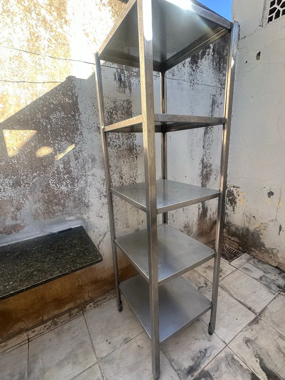 Prateleira Inox Vertical (em pé) 1,90x0,58