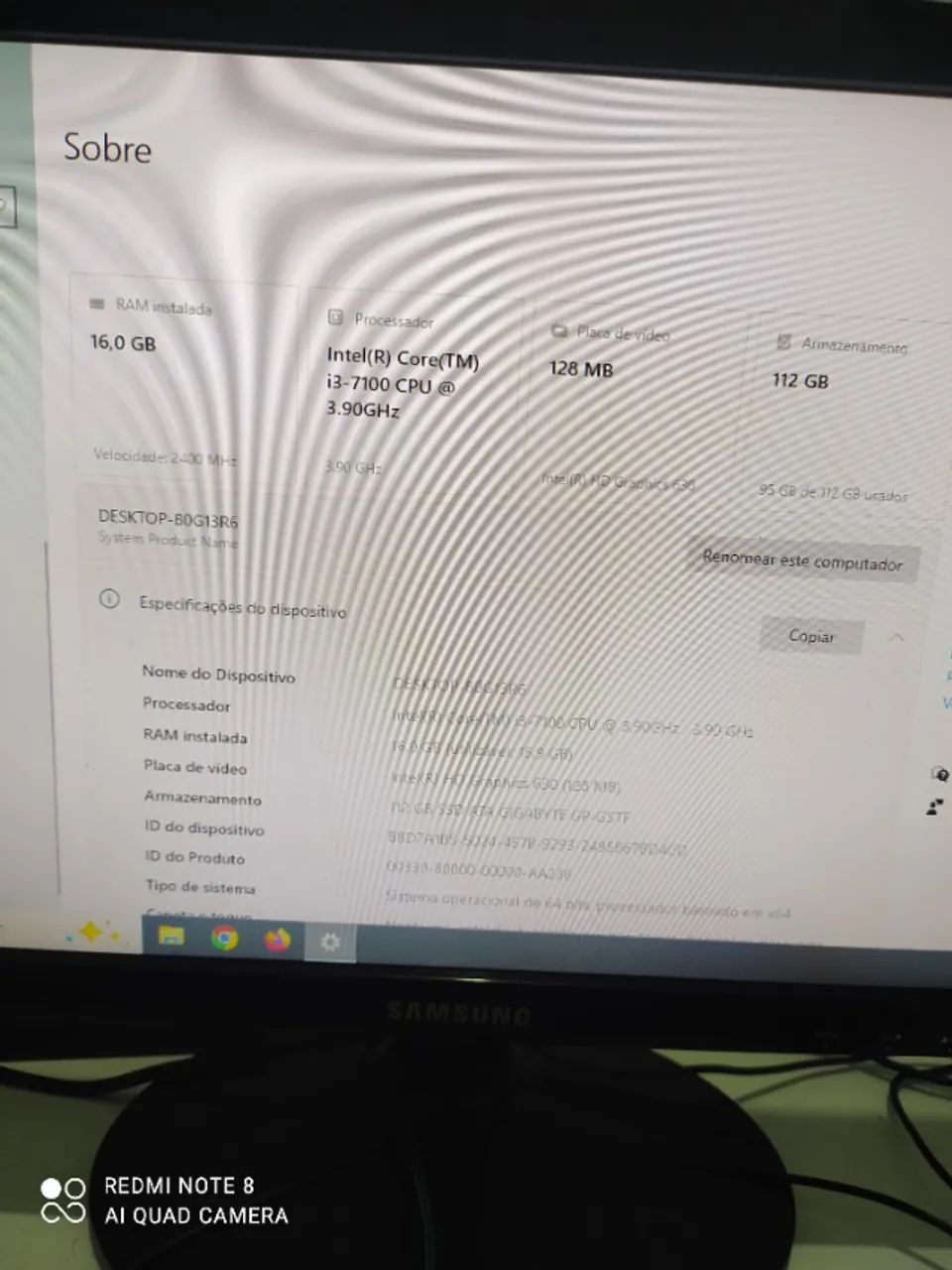 PC  i3 7100 16 .GB de ram SSD 120gb  - Foto 2