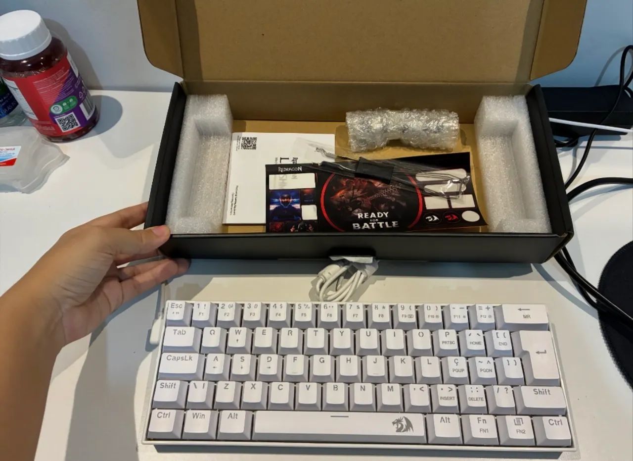 Teclado redragon branco - Foto 2