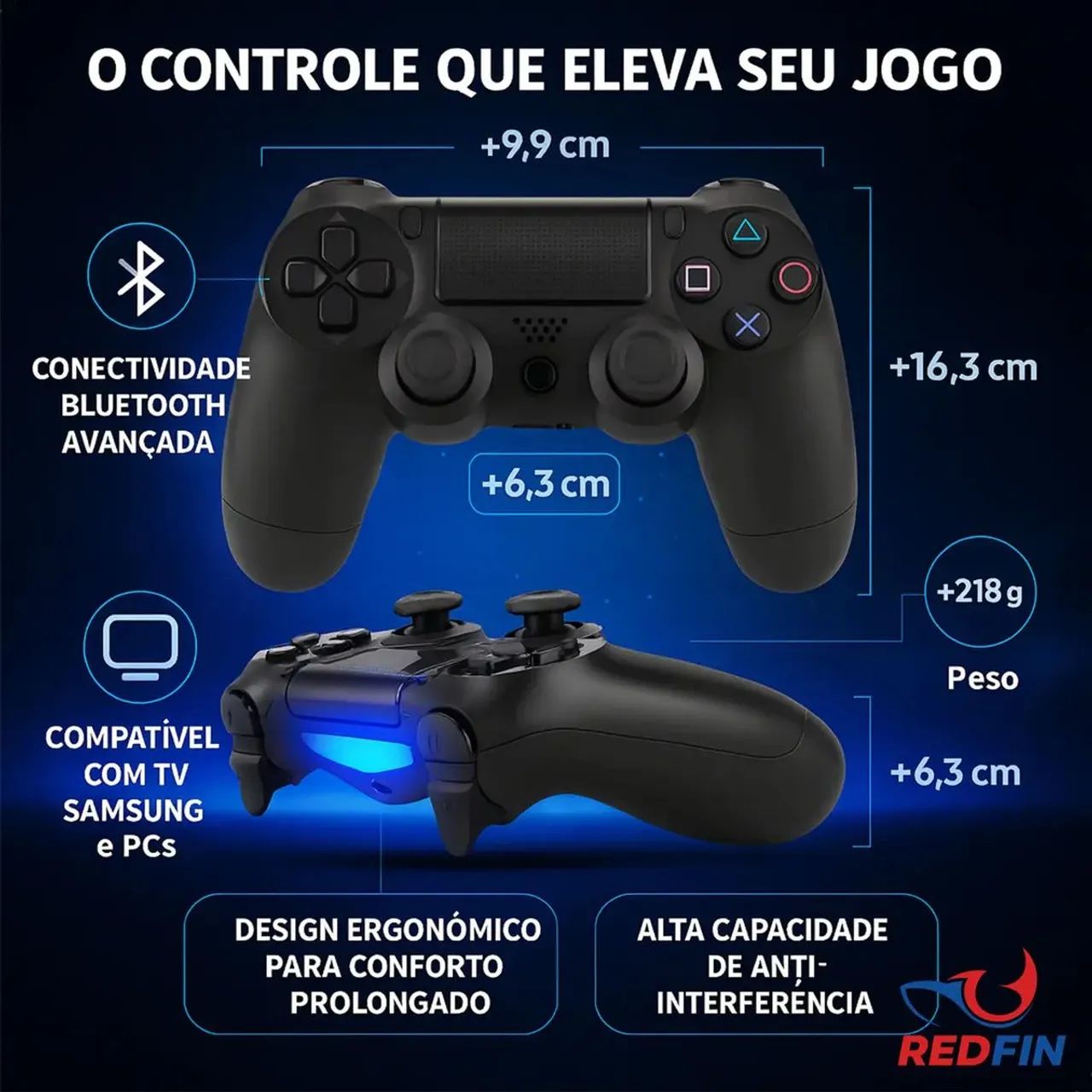 Controle ps4 - Foto 4