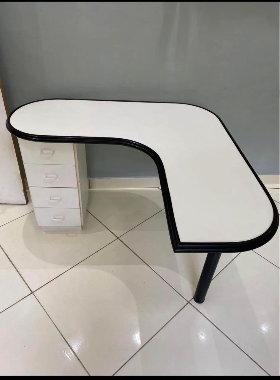 Mesa de escritório escrivaninha em L , com gavetas  - Foto 5