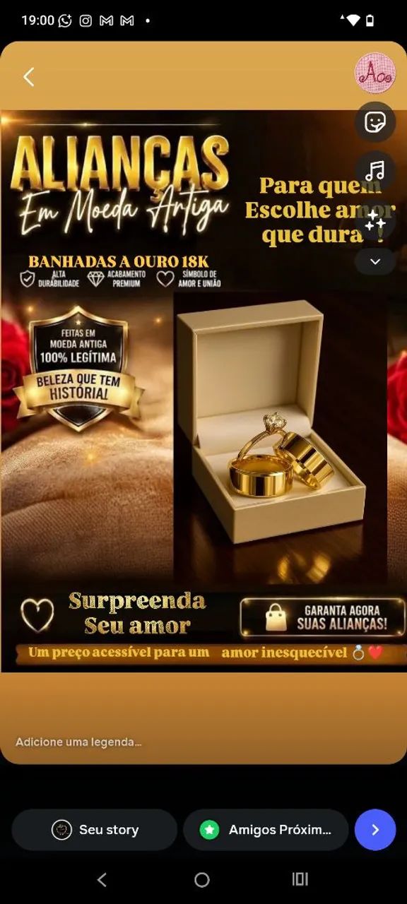 Kit casamento alianças de moeda antiga  - Foto 5